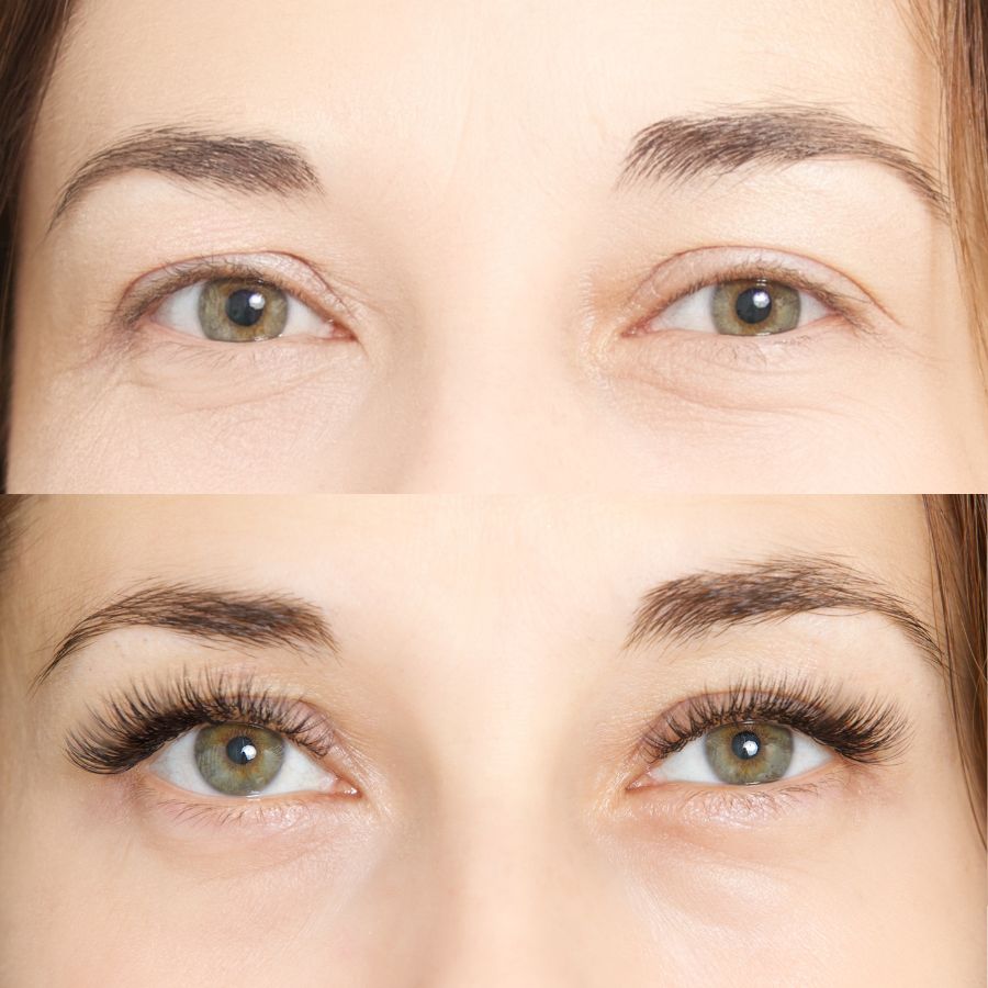 Natural Set eyelash extensions